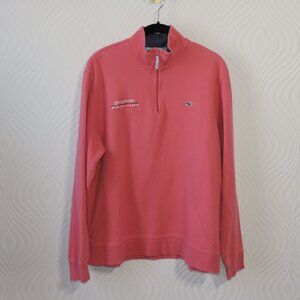 VINEYARD VINES Men's Quarter zip Shep sz M Georgetown DC Coordinates Sunset Pink